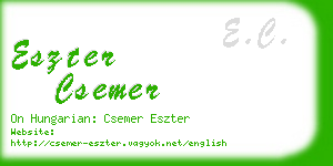 eszter csemer business card